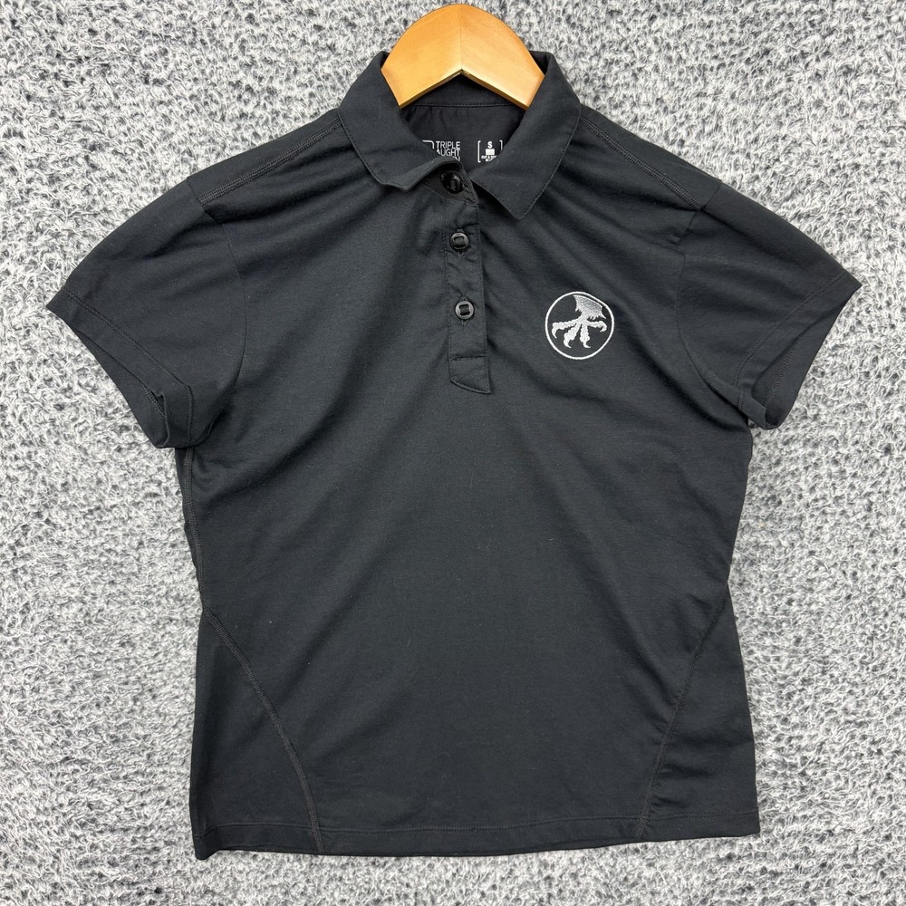 Triple Aught Design Polo Shirt Womens Small Black Logo Cut & Sewn USA Tactical